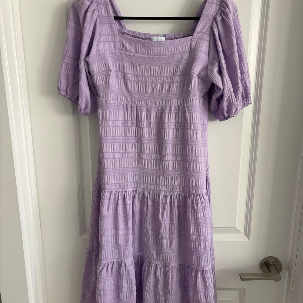 Girls Shop the Mint Dress size XL 14-16 lavender purple puff sleeves Sundress